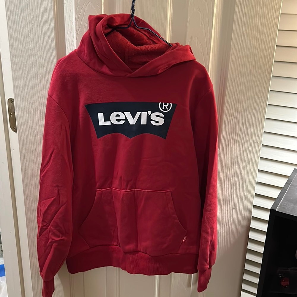Red and blue Levi hoodie